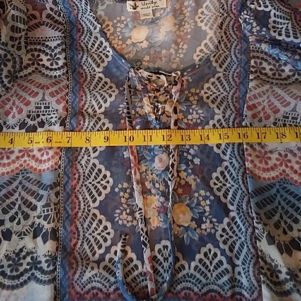 Unity World Wear Tunic/Top Sz L Lightweight - Picture 8 of 9